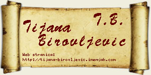 Tijana Birovljević vizit kartica